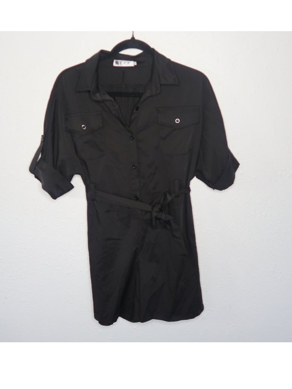 Buttoned Up Longsleeve Black Romper